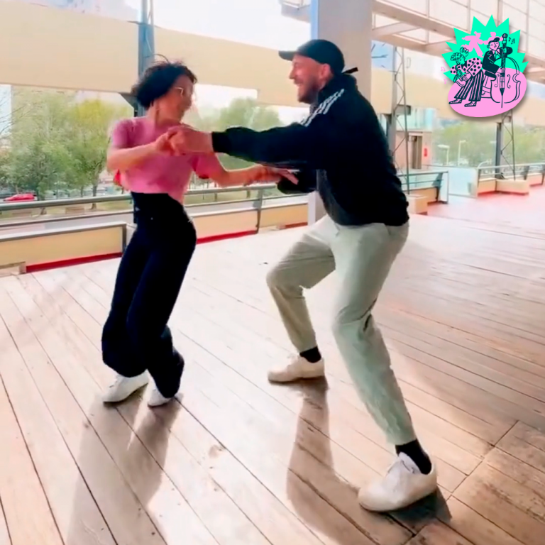Foto de Roser Ros y Gustav Jacobson bailando